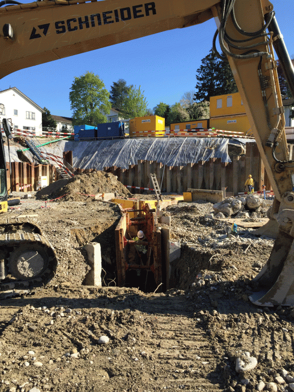 Baugrube Alterszentrum Neuer Gehren Erlenbach