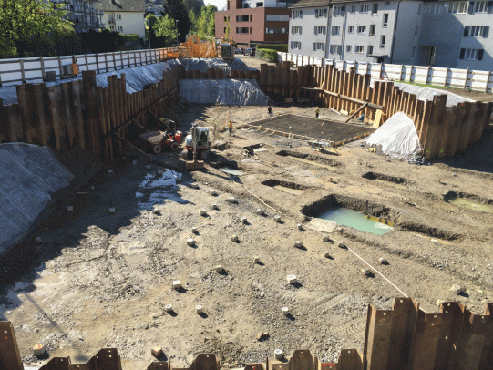 Baugrube Alterszentrum Neuer Gehren Erlenbach