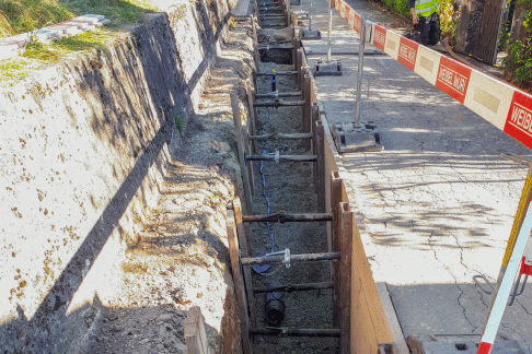 Wasserleitungsersatz und Erneuerung von Stromleitungen Höhenweg Bolligen, 2018